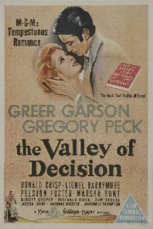 사랑의 결단 포스터 (The Valley of Decision poster)