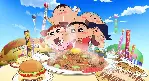 짱구는 못말려 극장판：엄청 맛있어! B급 음식 서바이벌! 포스터 (Crayon Shin-chan: Baka-uma! B-kyu Gourmet Survival!! poster)